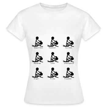 Male mind - Women's T-Shirt - white - Front - AI Model Female 172 dark (172cm)