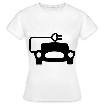 Autoaufkleber Elektrik - Frauen T-Shirt - Weiß - Vorne - AI Model Female 172 dark (172cm)