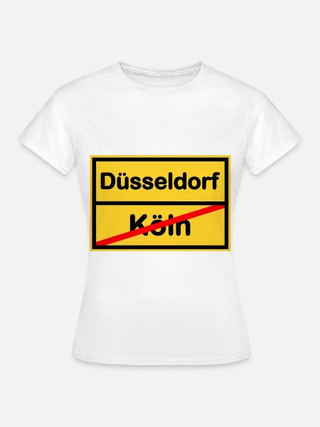 Zuhause in Düsseldorf - Frauen T-Shirt - Weiß