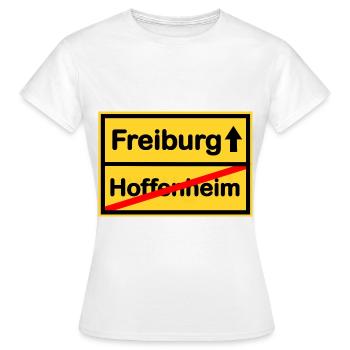 La route de Fribourg - T-shirt Femme - blanc - Devant - AI Model Female 172 dark (172cm)