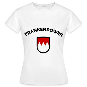 Le pouvoir de la Franconie - T-shirt Femme - blanc - Devant - AI Model Female 172 dark (172cm)