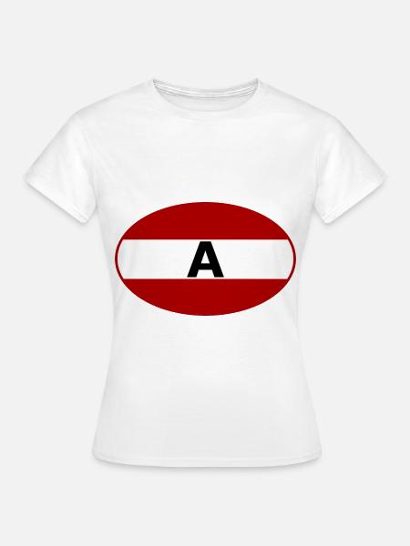 Auto Aufkleber Österreich - Dame-T-shirt - hvid