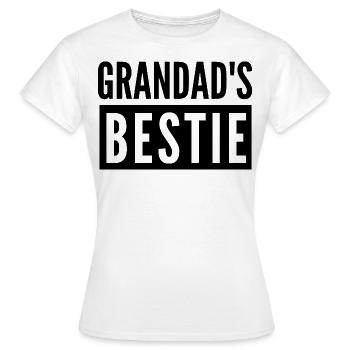 GRANDAD'S BESTIE - Women's T-Shirt - white - Front - AI Model Female 172 dark (172cm)