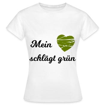 Le cœur des Verts - T-shirt Femme - blanc - Devant - AI Model Female 172 dark (172cm)