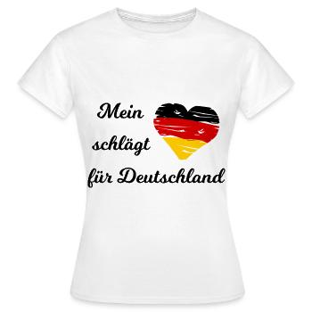 L’amour de l’Allemagne - T-shirt Femme - blanc - Devant - AI Model Female 172 dark (172cm)