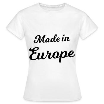 Né en Europe - T-shirt Femme - blanc - Devant - AI Model Female 172 dark (172cm)
