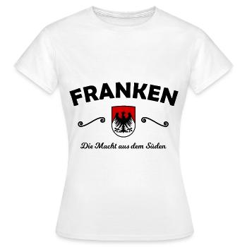 Le pouvoir de Franconie - T-shirt Femme - blanc - Devant - AI Model Female 172 dark (172cm)