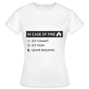 En cas d'incendie - GitHub - T-shirt Femme - blanc - Devant - AI Model Female 172 dark (172cm)