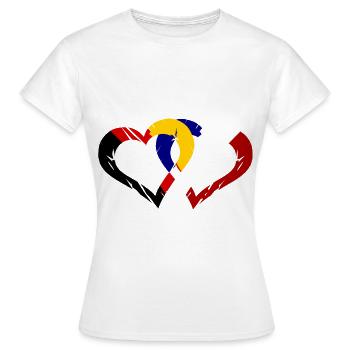 Le partenariat franco-allemand - T-shirt Femme - blanc - Devant - AI Model Female 172 dark (172cm)