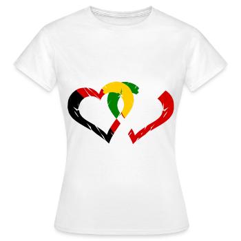 Italian-German love affair - Women's T-Shirt - white - Front - AI Model Female 172 dark (172cm)