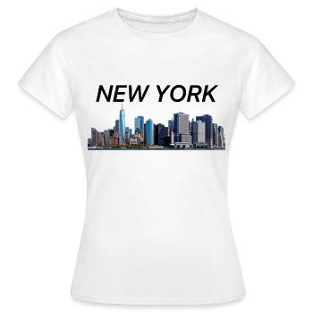 new York - Women's T-Shirt - white - Front - AI Model Female 172 dark (172cm)