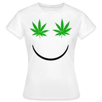 Marijuana smile - Women's T-Shirt - white - Front - AI Model Female 172 dark (172cm)