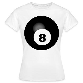 Billard Billard 8 Ball Billard - T-shirt Femme - blanc - Devant - AI Model Female 172 dark (172cm)