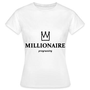 Le nouveau millionnaire - T-shirt Femme - blanc - Devant - AI Model Female 172 dark (172cm)