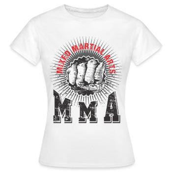 MMA - Arts martiaux mixtes - T-shirt Femme - blanc - Devant - AI Model Female 172 dark (172cm)