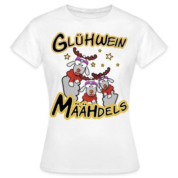 Weihnachtsmarkt Glühwein Määhdels - Frauen T-Shirt - Weiß - Vorne - AI Model Female 172 dark (172cm)