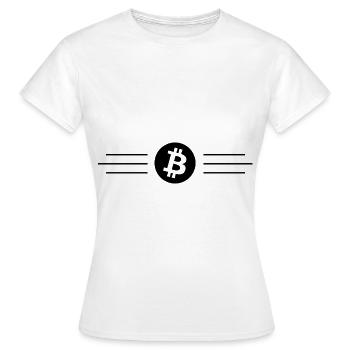 The new currency Bitcoin - Women's T-Shirt - white - Front - AI Model Female 172 dark (172cm)