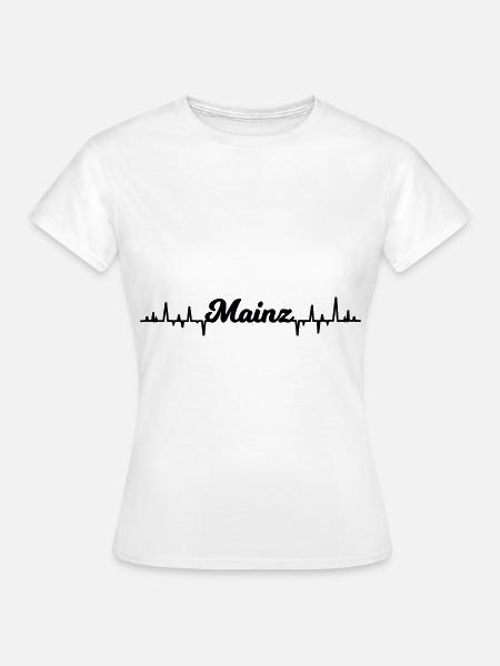 Mainzer Herzschlag - Frauen T-Shirt - Weiß