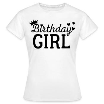 Fille d’anniversaire - T-shirt Femme - blanc - Devant - AI Model Female 172 dark (172cm)