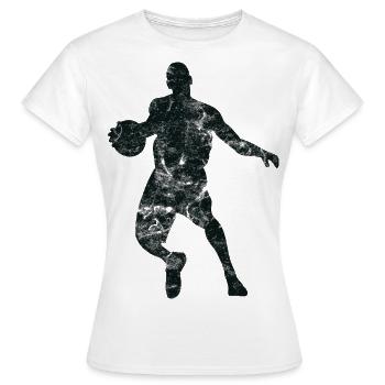 Basket-ball Basketball Basket - T-shirt Femme - blanc - Devant - AI Model Female 172 dark (172cm)