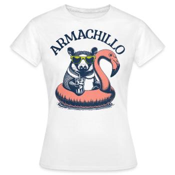 Armachillo im Pool - Frauen T-Shirt - Weiß - Vorne - AI Model Female 172 dark (172cm)