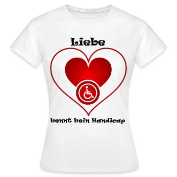 Liebe überwindet jedes Handicap - Frauen T-Shirt - Weiß - Vorne - AI Model Female 172 dark (172cm)