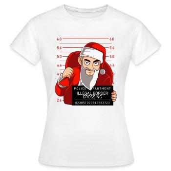 Nicholas passe illégalement la frontière - T-shirt Femme - blanc - Devant - AI Model Female 172 dark (172cm)