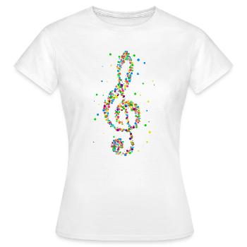 Musician treble clef clef music - Women's T-Shirt - white - Front - AI Model Female 172 dark (172cm)