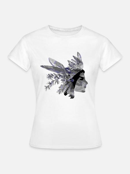 Indischer Schamane mit einer Kräuterfahne - Frauen T-Shirt - Weiß