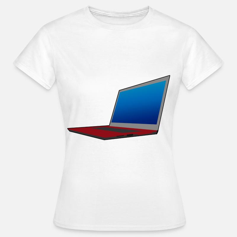 Laptop computer keyboard PC notebook gift idea - Women's T-Shirt - white