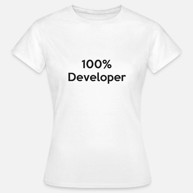 100% Developer - Frauen T-Shirt - Weiß