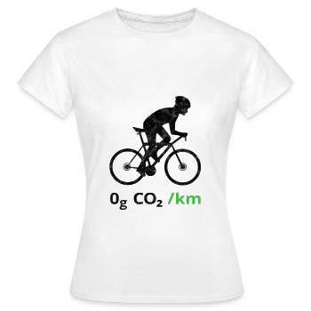 Vélo Protection de l'environnement Protection du climat - T-shirt Femme - blanc - Devant - AI Model Female 172 dark (172cm)