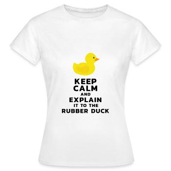 Programmierer Gummiente Debug - Frauen T-Shirt - Weiß - Vorne - AI Model Female 172 dark (172cm)