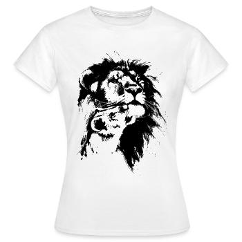 Romantic King Lion - Tenderness Love - Women's T-Shirt - white - Front - AI Model Female 172 dark (172cm)