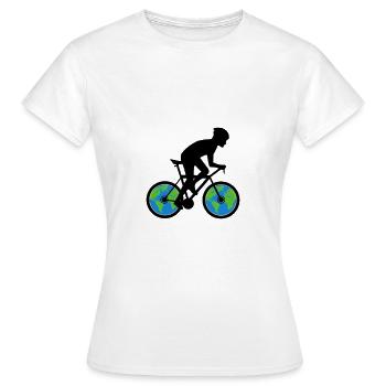 Vélo Protection de l'environnement Protection du climat - T-shirt Femme - blanc - Devant - AI Model Female 172 dark (172cm)