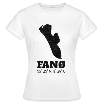 Fanö Dänemark Koordinaten Urlaub - Frauen T-Shirt - Weiß - Vorne - AI Model Female 172 dark (172cm)