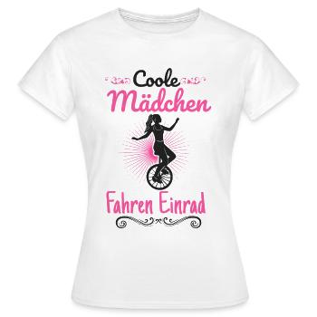 Coole Mädchen fahren Einrad - Frauen T-Shirt - Weiß - Vorne - AI Model Female 172 dark (172cm)