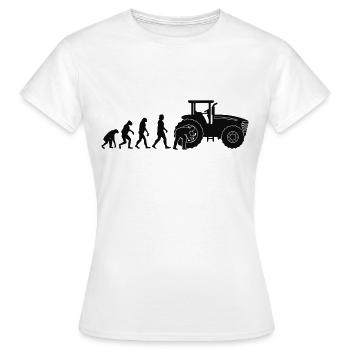 Cadeau de tracteur Evolution mécanique de machines agricoles - T-shirt Femme - blanc - Devant - AI Model Female 172 dark (172cm)