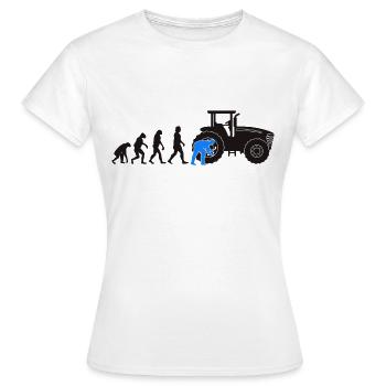 Cadeau de tracteur Evolution mécanique de machines agricoles - T-shirt Femme - blanc - Devant - AI Model Female 172 dark (172cm)