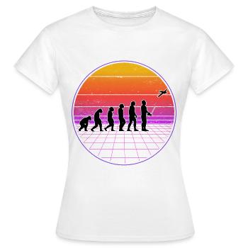 Modèle réduit d'avion Modellflieger Evolution - T-shirt Femme - blanc - Devant - AI Model Female 172 dark (172cm)
