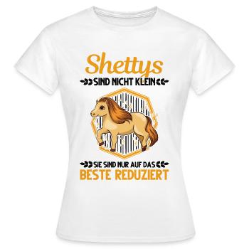 Shetland Pony Shetty Auf das Beste reduziert - Frauen T-Shirt - Weiß - Vorne - AI Model Female 172 dark (172cm)