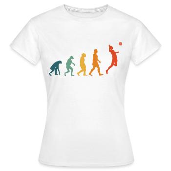 Volleyball Evolution Retro Volleyball Player - Women's T-Shirt - white - Front - AI Model Female 172 dark (172cm)