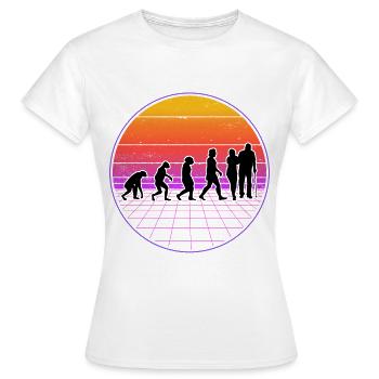 Soins aux personnes âgées Evolution Rétro Aide-soignante Maison de retraite - T-shirt Femme - blanc - Devant - AI Model Female 172 dark (172cm)