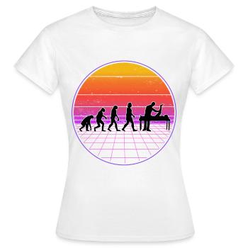 Physiothérapeute Evolution Vaporwave Physio - T-shirt Femme - blanc - Devant - AI Model Female 172 dark (172cm)