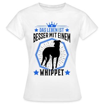 Whippet Hund Spruch Windhund Sighthound - Frauen T-Shirt - Weiß - Vorne - AI Model Female 172 dark (172cm)