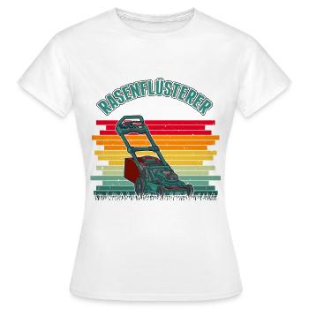 Rasenflüsterer Rasenmäher Gärtner Gärtnerei - Frauen T-Shirt - Weiß - Vorne - AI Model Female 172 dark (172cm)