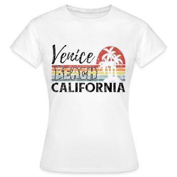 Venice Beach California Sunset - Women's T-Shirt - white - Front - AI Model Female 172 dark (172cm)