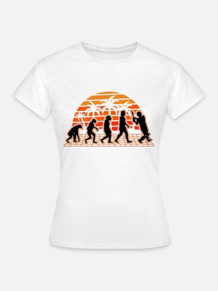 Cricket Evolution Sunset Cricketspieler - Frauen T-Shirt - Weiß