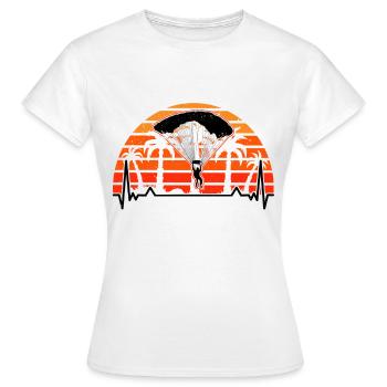 Fallschirmspringer Herzschlag Fallmschirm Skydive - Frauen T-Shirt - Weiß - Vorne - AI Model Female 172 dark (172cm)