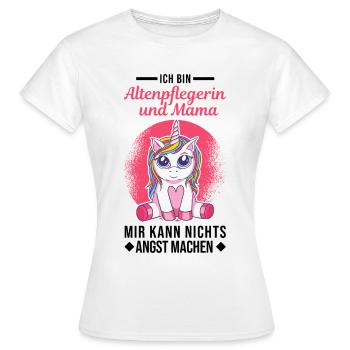 Altenpflegerin und Mama Altenheim - Frauen T-Shirt - Weiß - Vorne - AI Model Female 172 dark (172cm)
